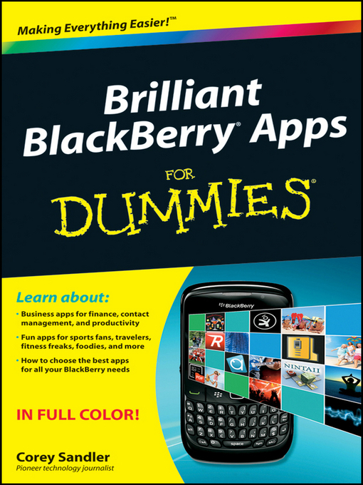 Title details for Brilliant BlackBerry Apps For Dummies by Corey Sandler - Available